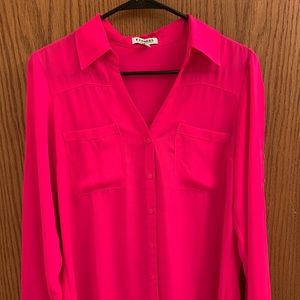 Vibrant long sleeve button down